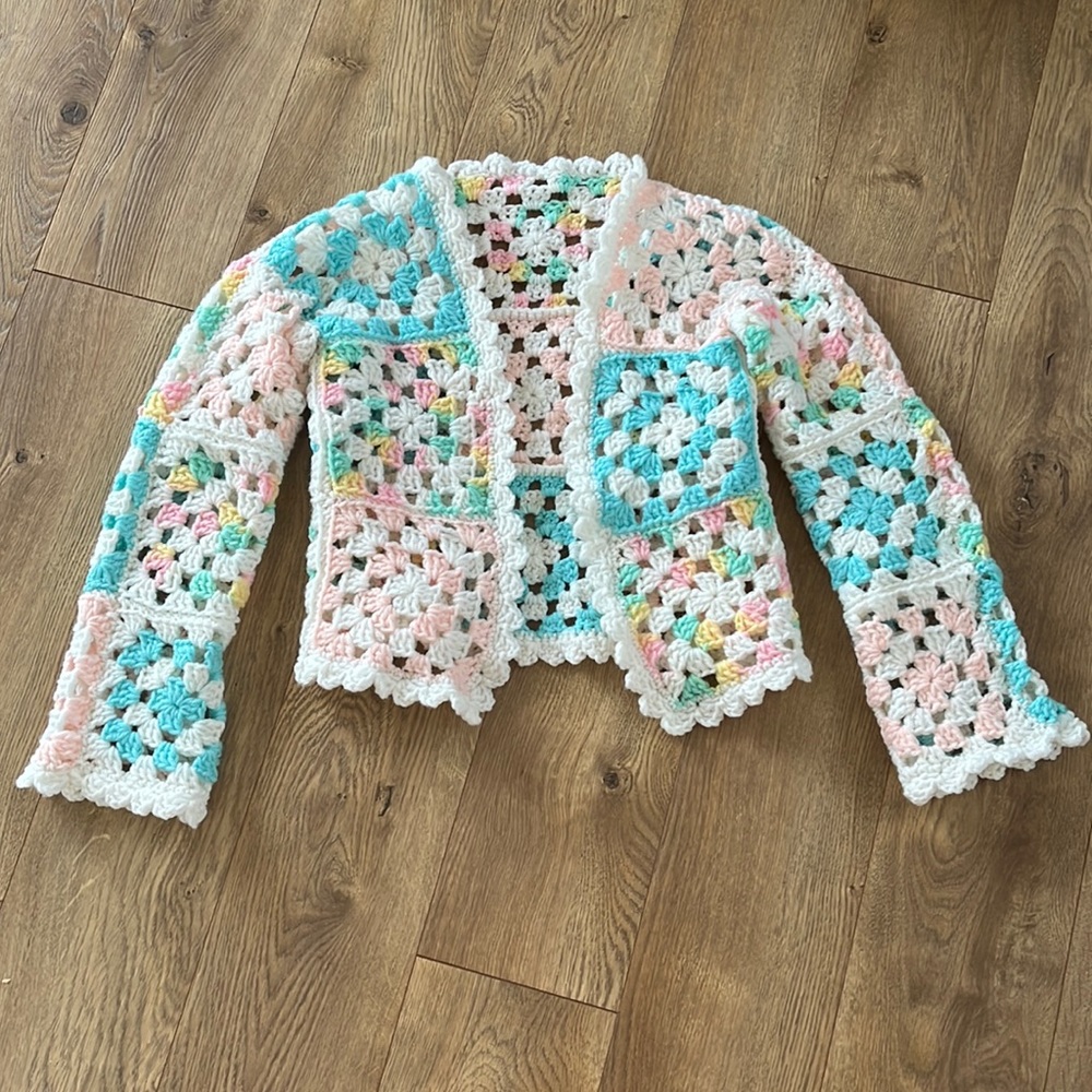 Granny square cardigan woman’s size XS